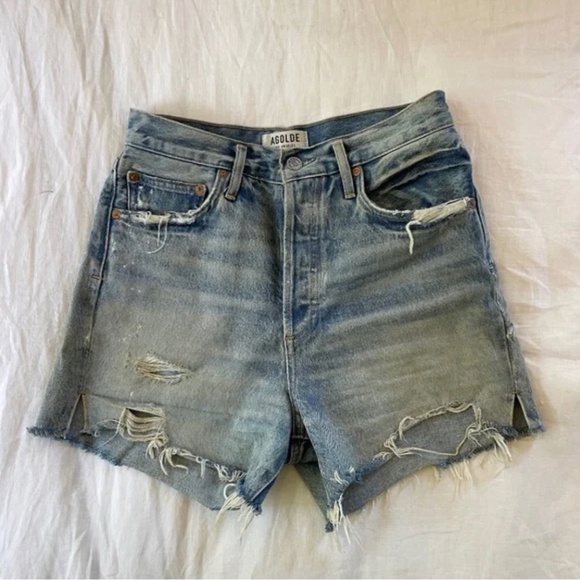 AGOLDE Dee Ultra High Rise Shorts Size 27 - Picture 1 of 9